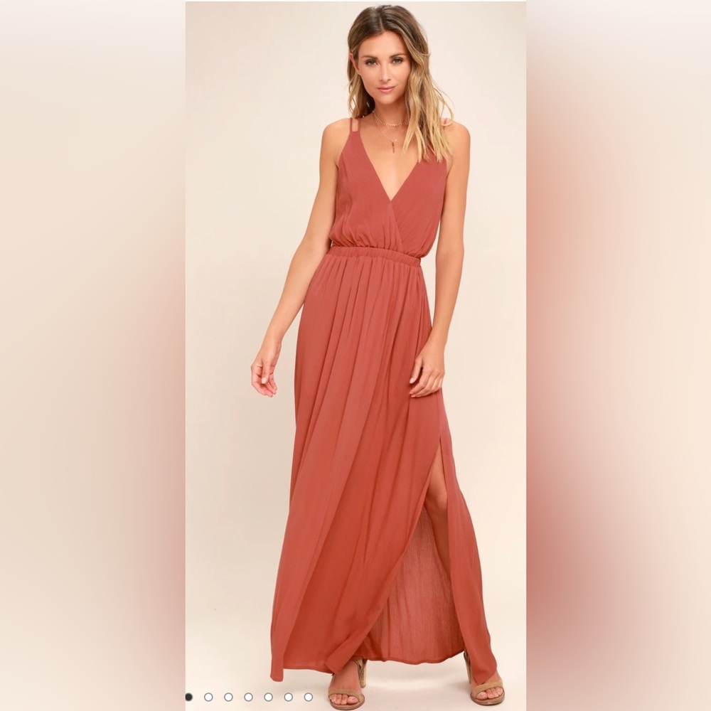 Lulu’s Rust Maxi Dress